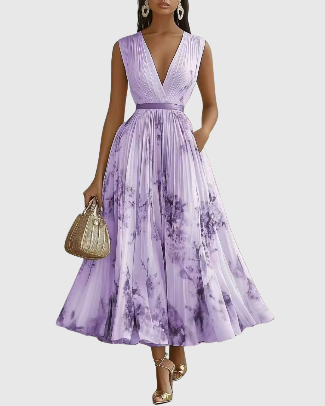 Cala™ | Elegante Vestido Maxi con Pliegues