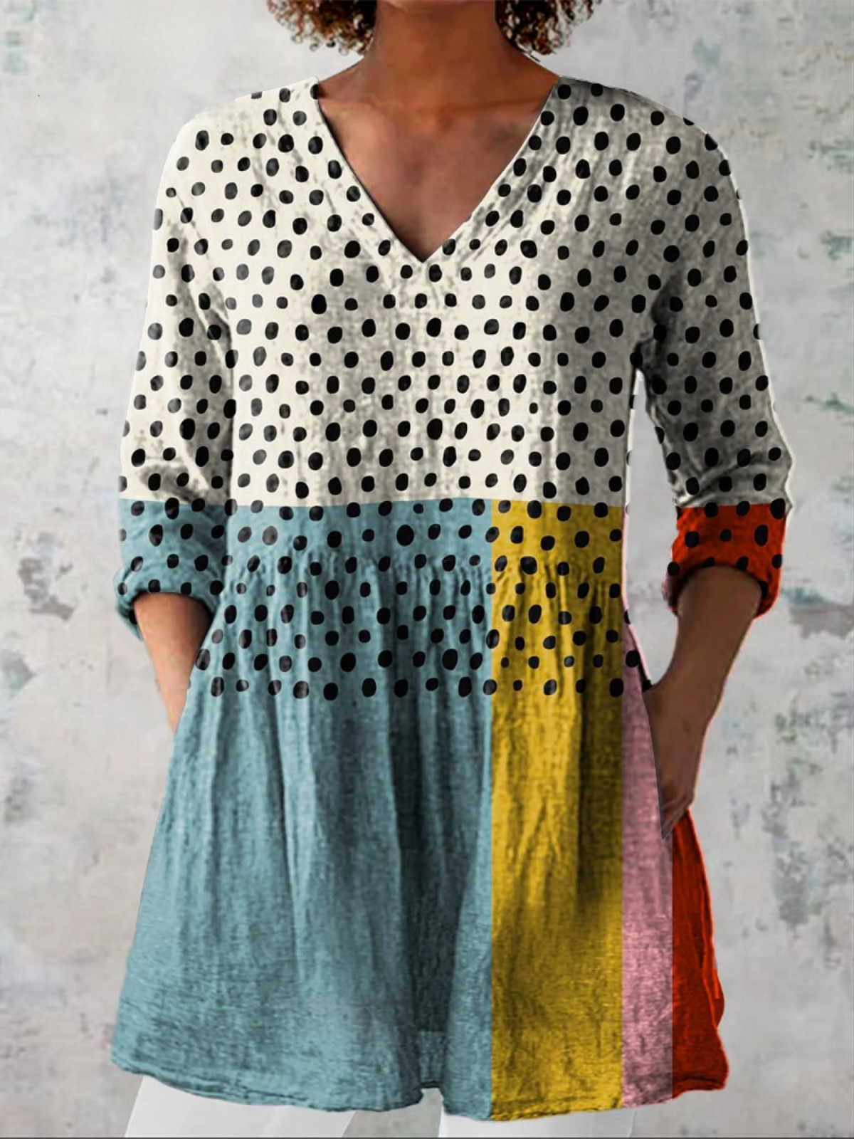 Yolanda™ | Blusa Larga con Diseño Vibrante
