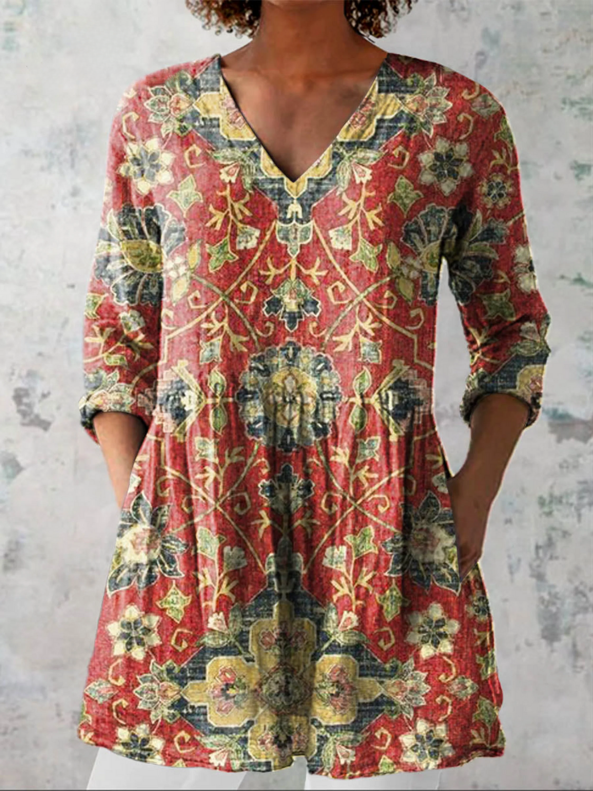 Saturnina™ | Blusa Amplia con Diseño Vibrante