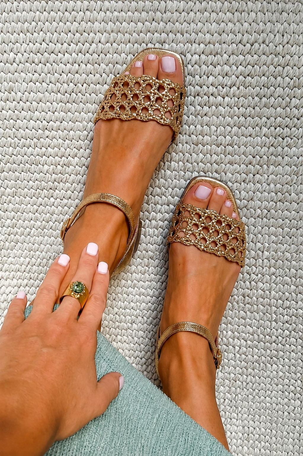 Andrea™ | Sandalias Doradas Encanto de Verano