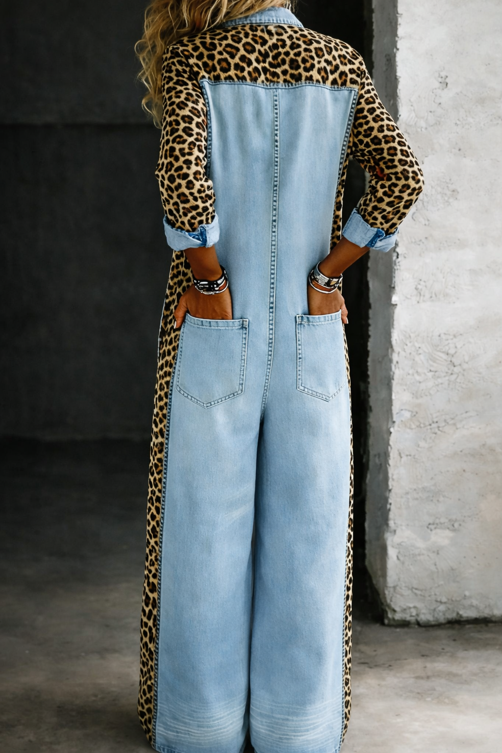 Miren™ | Mono denim estampado leopardo