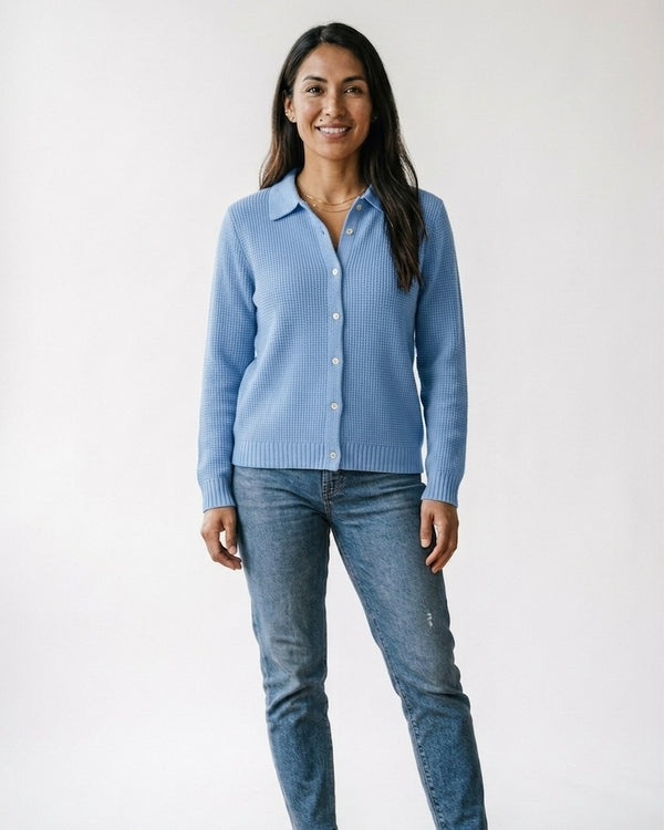 Elaris™ | Elegant Knitted Collared Jumper