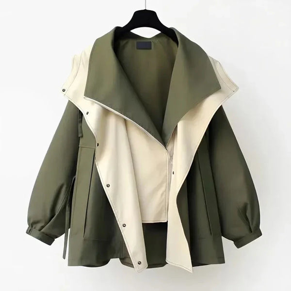 Maëlys™ | Trench-coat moderne bicolore