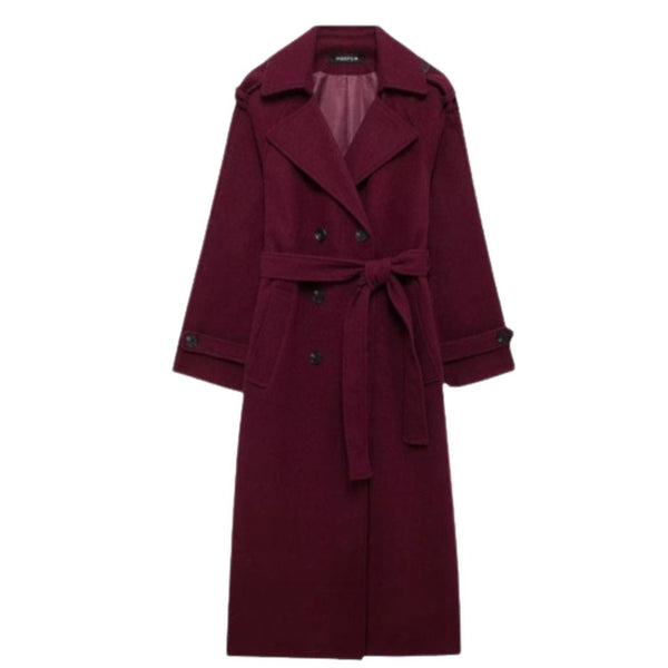 Anaëlle™ | Manteau bordeaux élégant