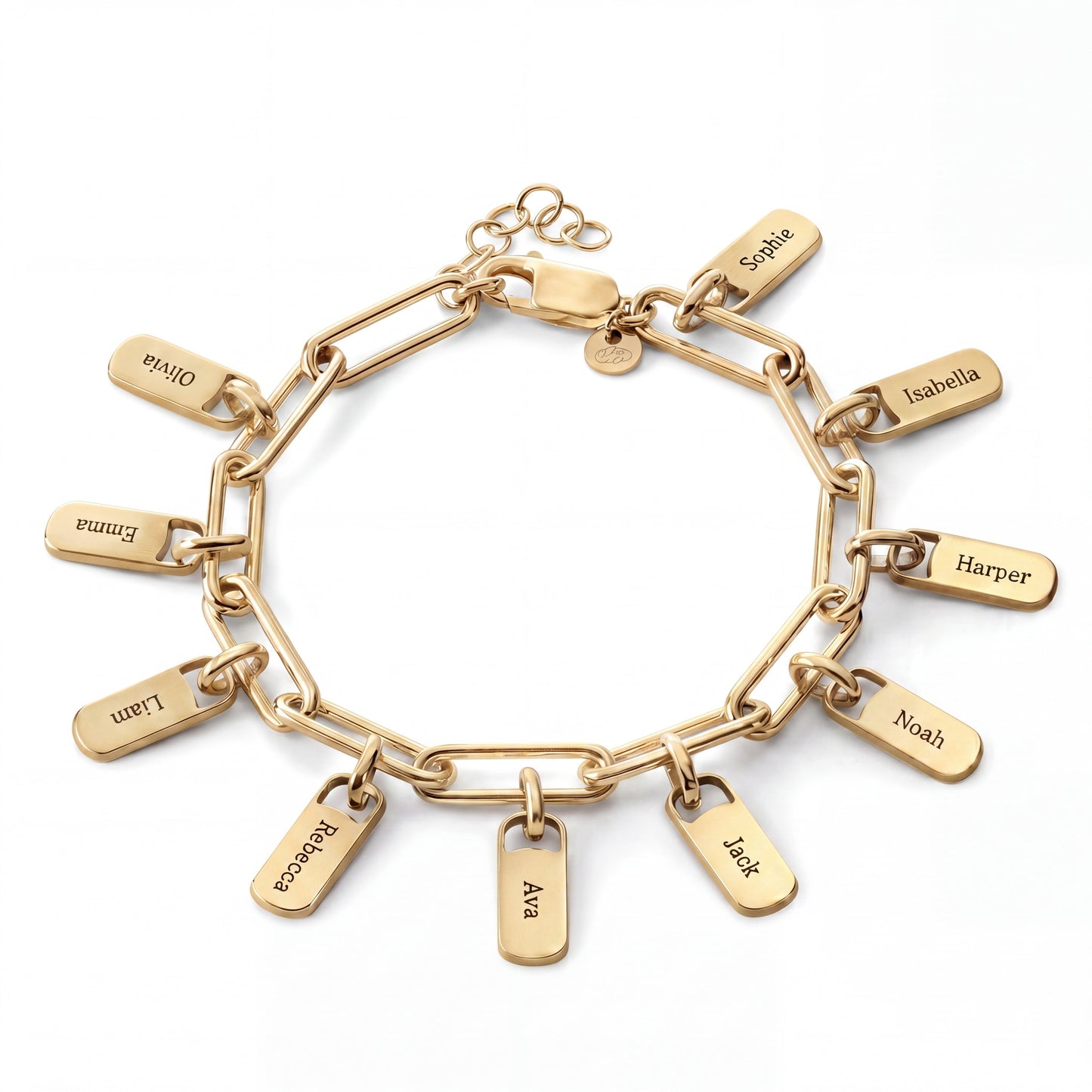 Regina™ | Bracelet personnalisé avec plaques gravées