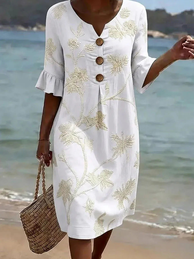 Angela™ | Vestido con diseño floral