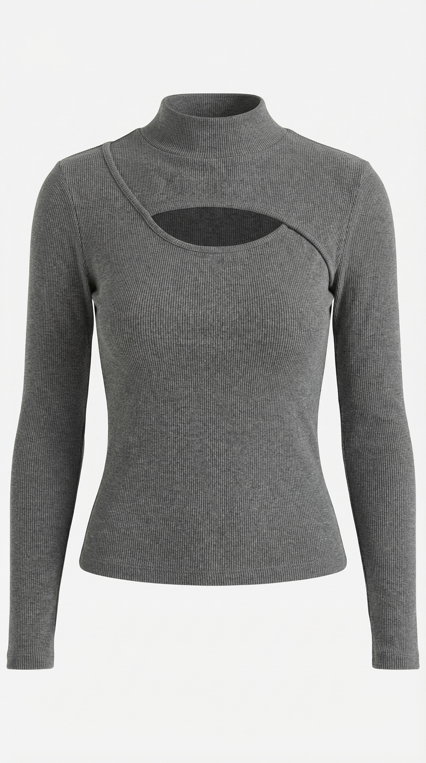 Rosa Meritxell™ | Top de punto de manga larga con aberturas estilo Barbara