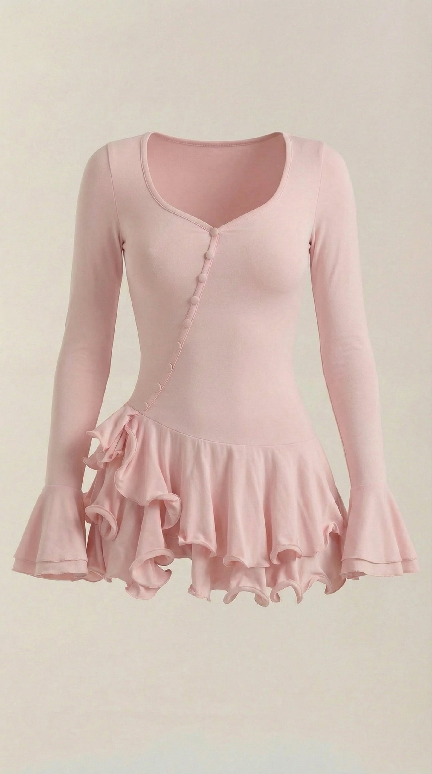 Ana Olga™ | Vestido Corto Estelle con Volantes