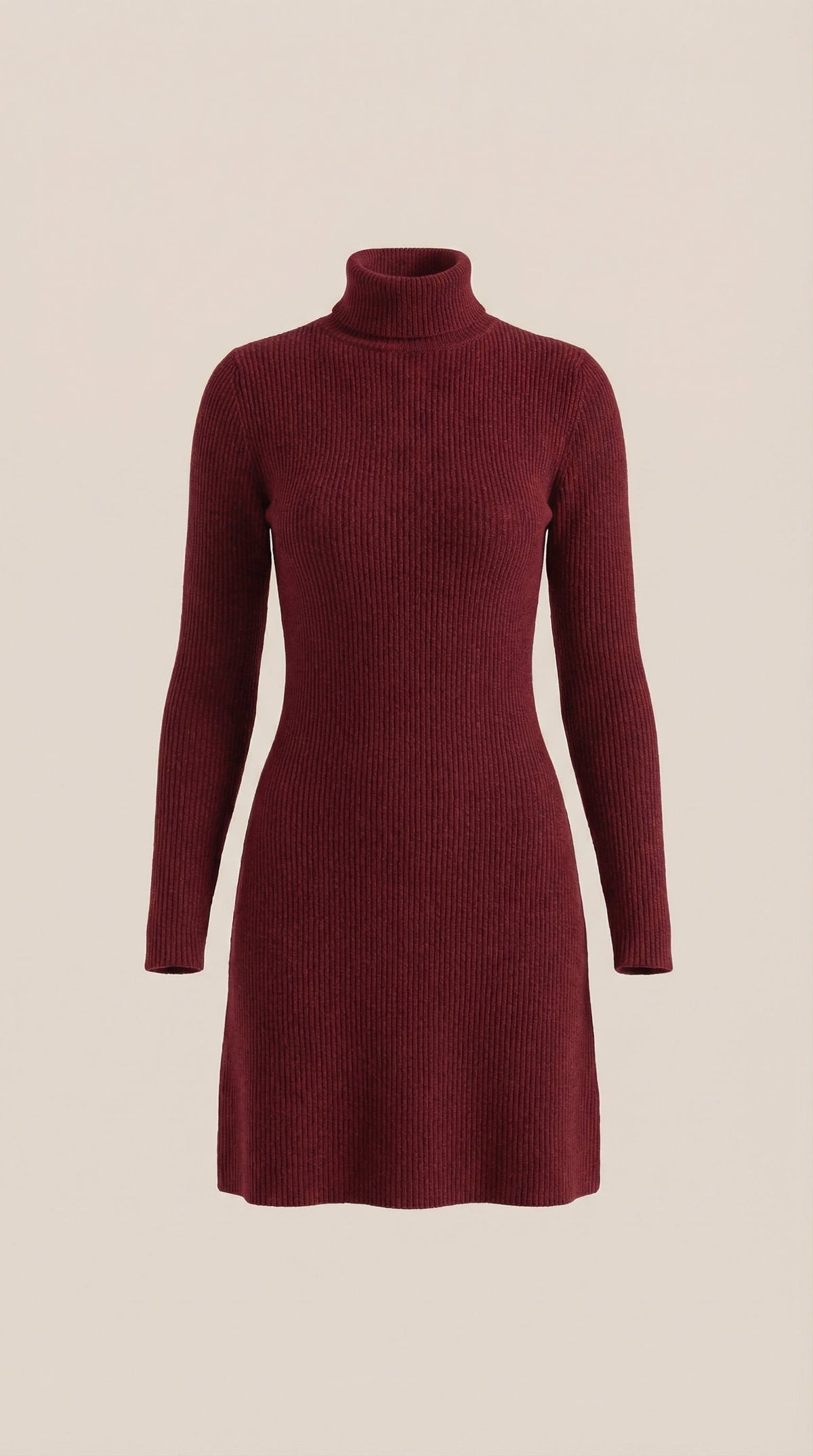 Fenna™ | Mini Vestido de Punto con Cuello Alto