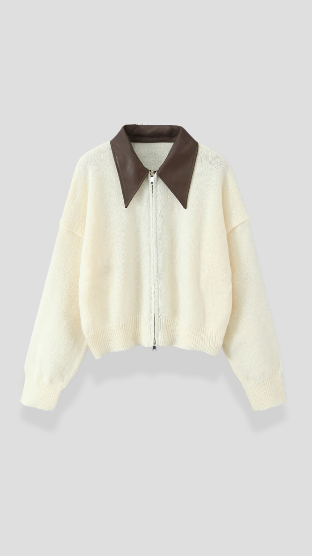 María Marbella™ | Chaqueta Corto de Punto con Cuello