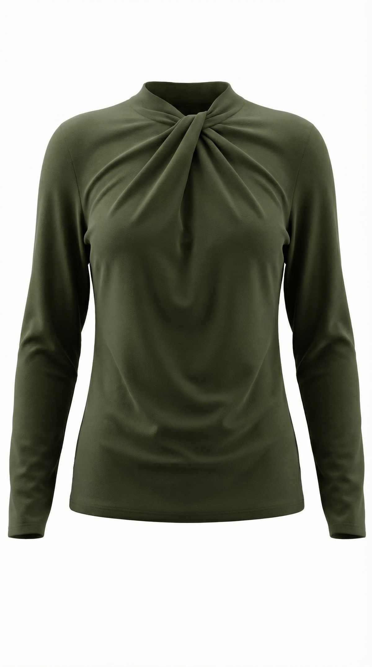 Chloé Silvia™ | Blusa con cuello mock y lazo