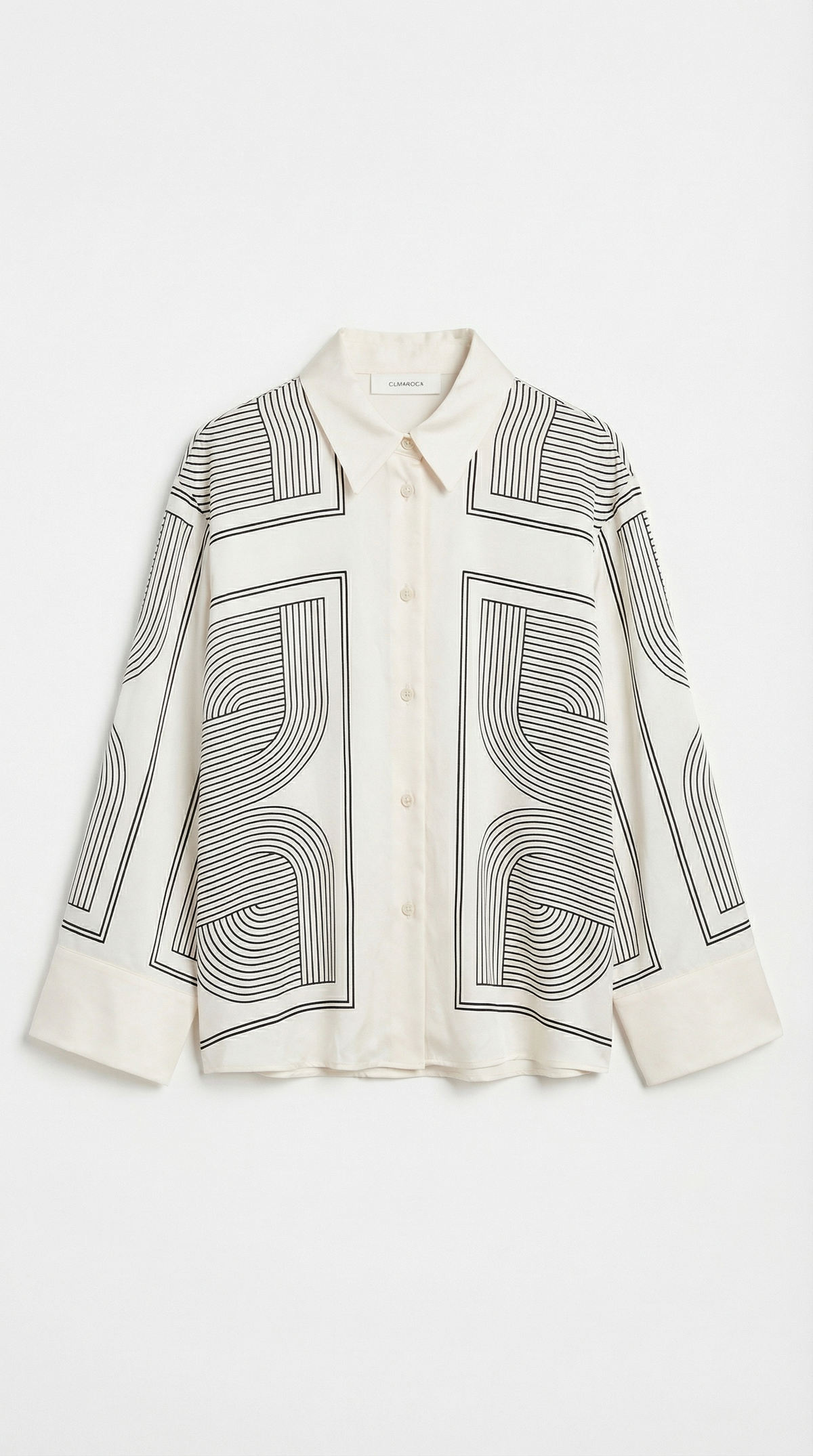 Sanne Icía™ | Camisa con Estampado Gráfico y Cuello de Botón