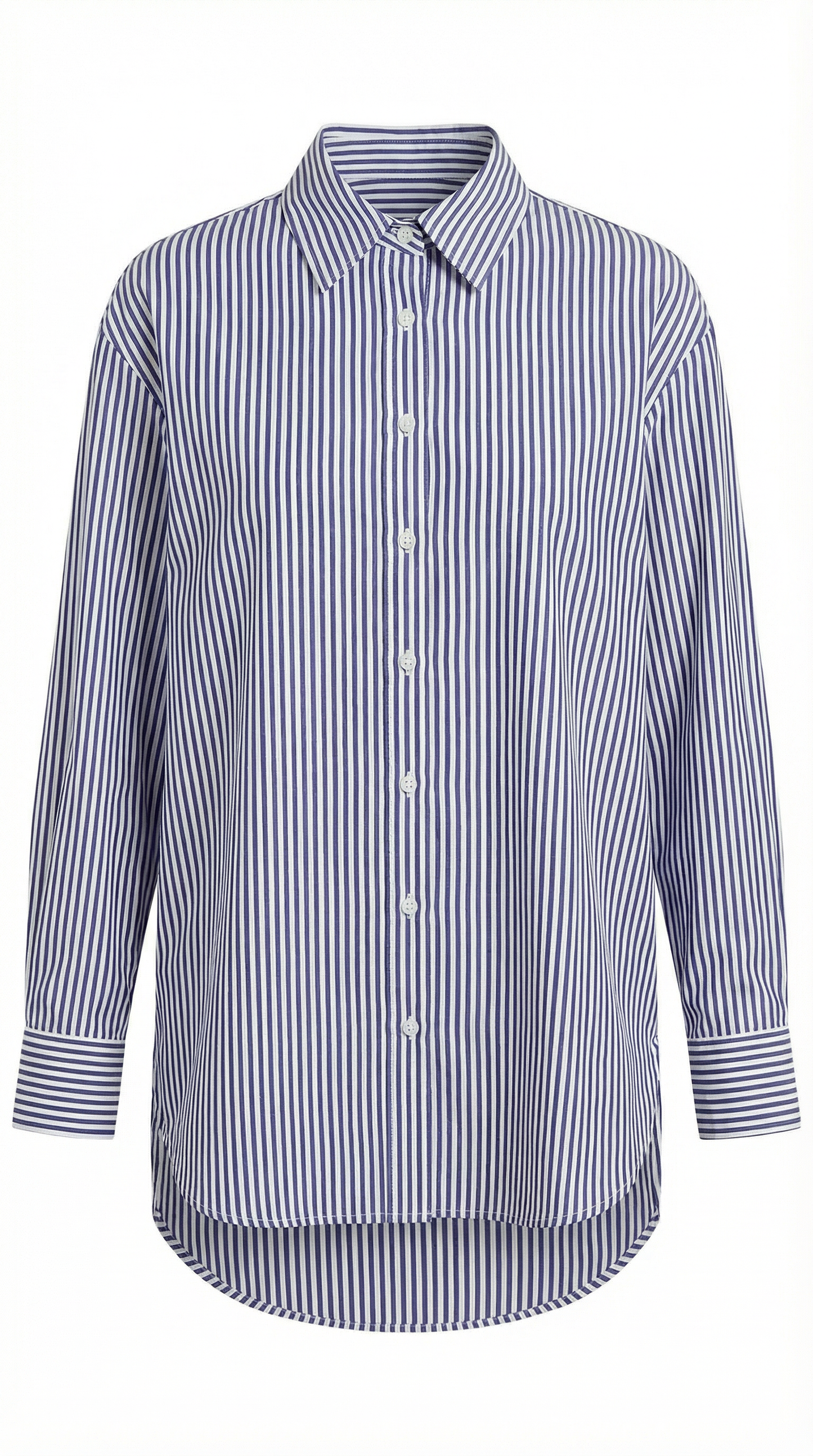 Elena Sveva™ | Camisa de Manga Larga a Rayas