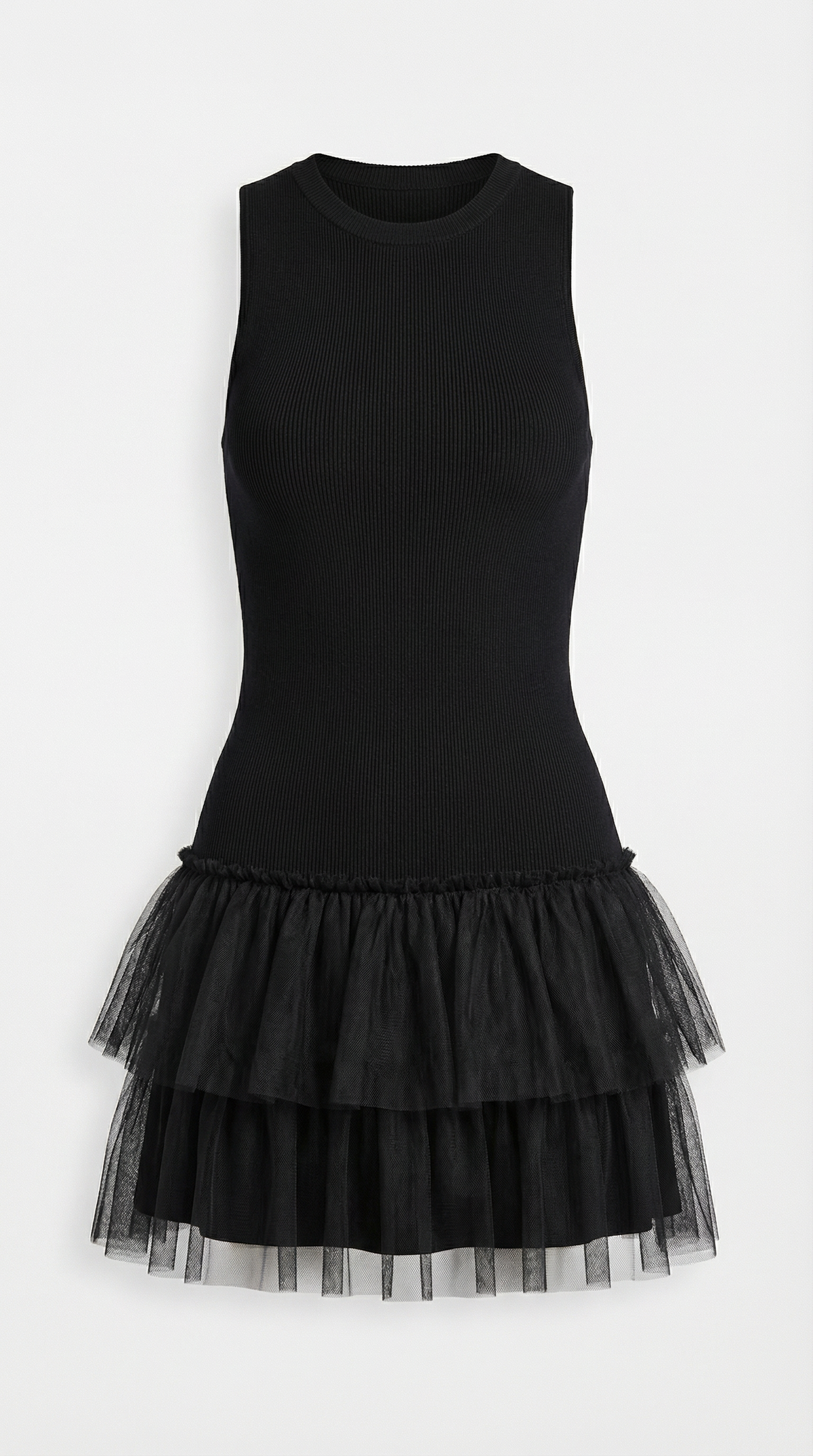 Arianna™ | Mini Vestido de Tul con Cuello Alto