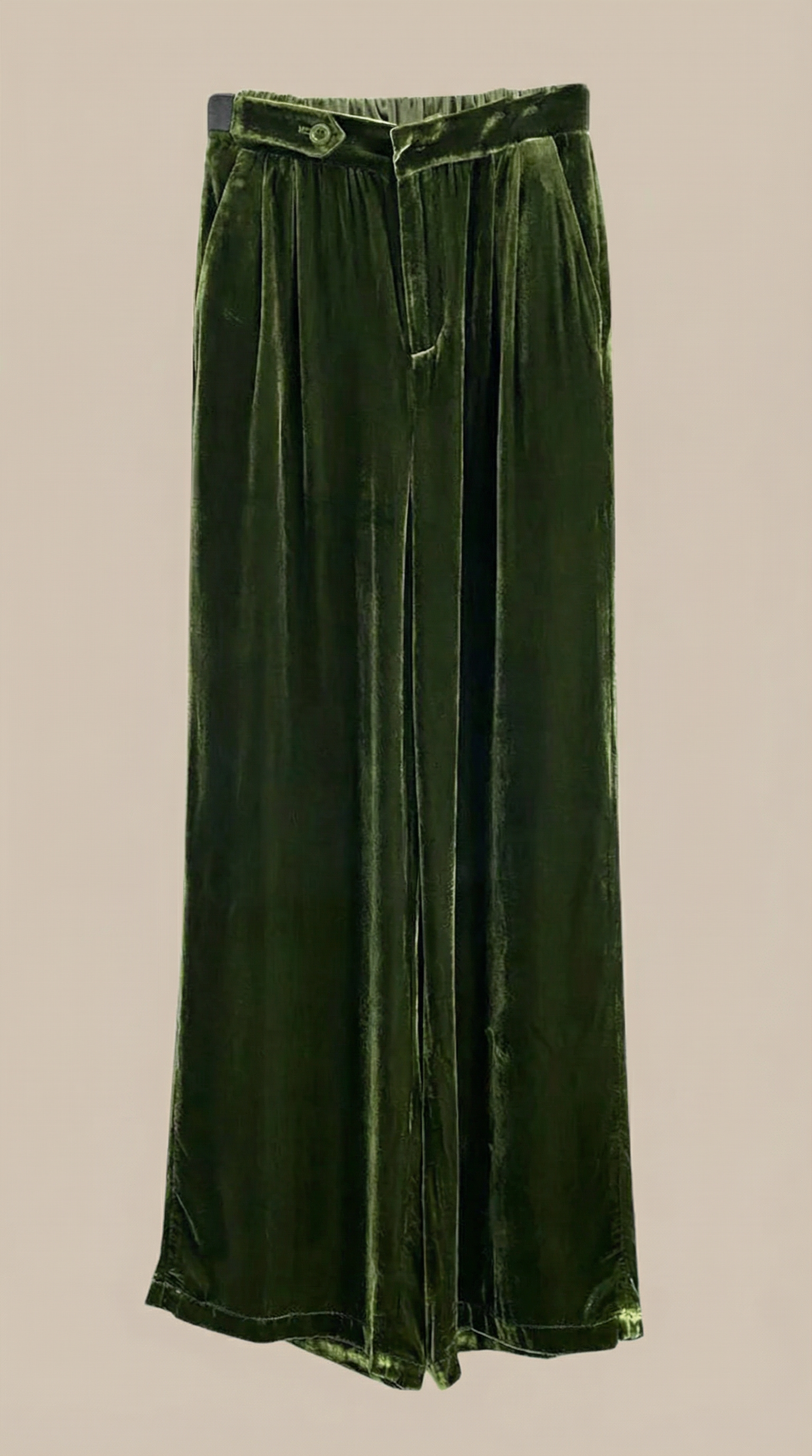 María Deva™ | Nadine Pantalón Ancho de Terciopelo
