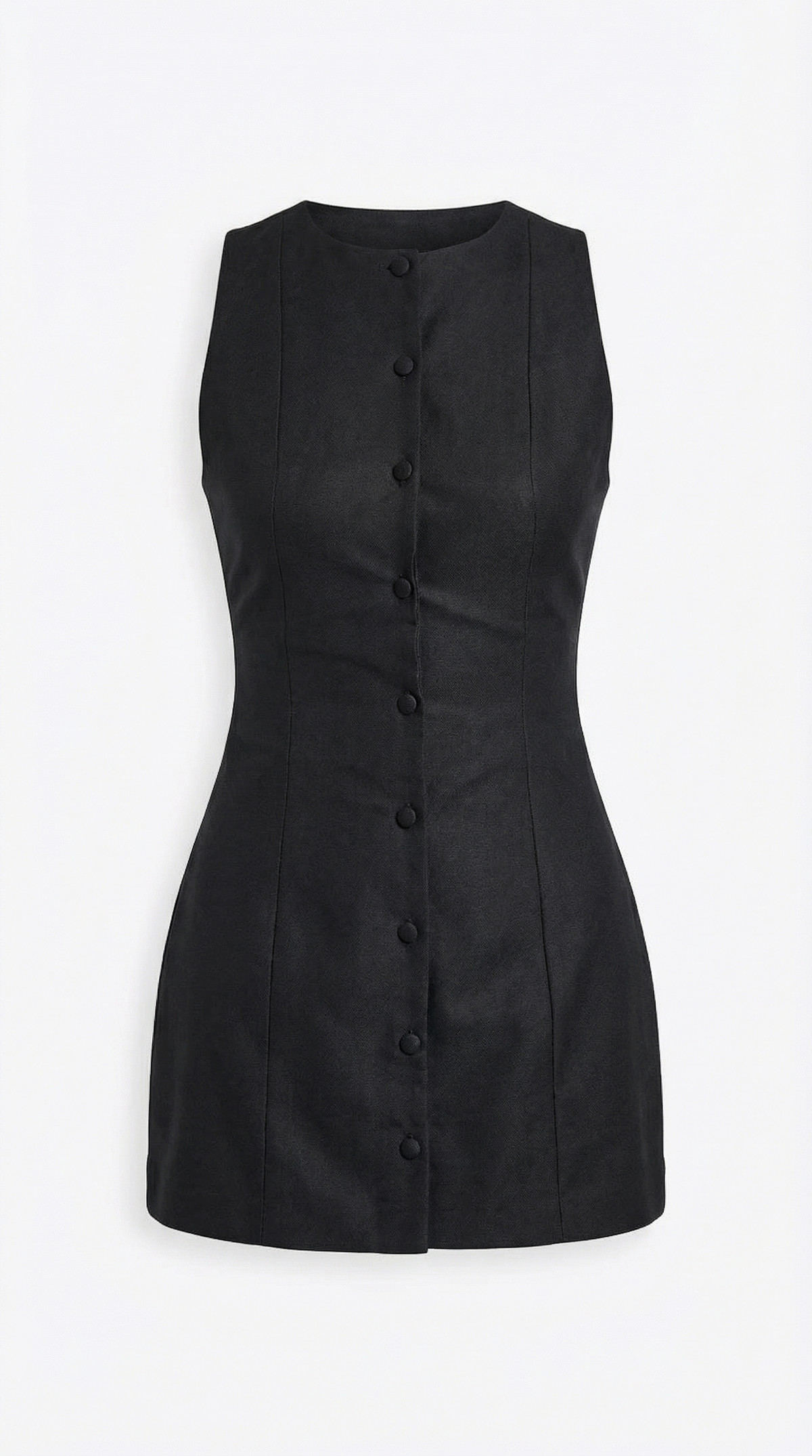 Rosa Encarna™ | Vestido Mini Sin Mangas Patricia con Botones