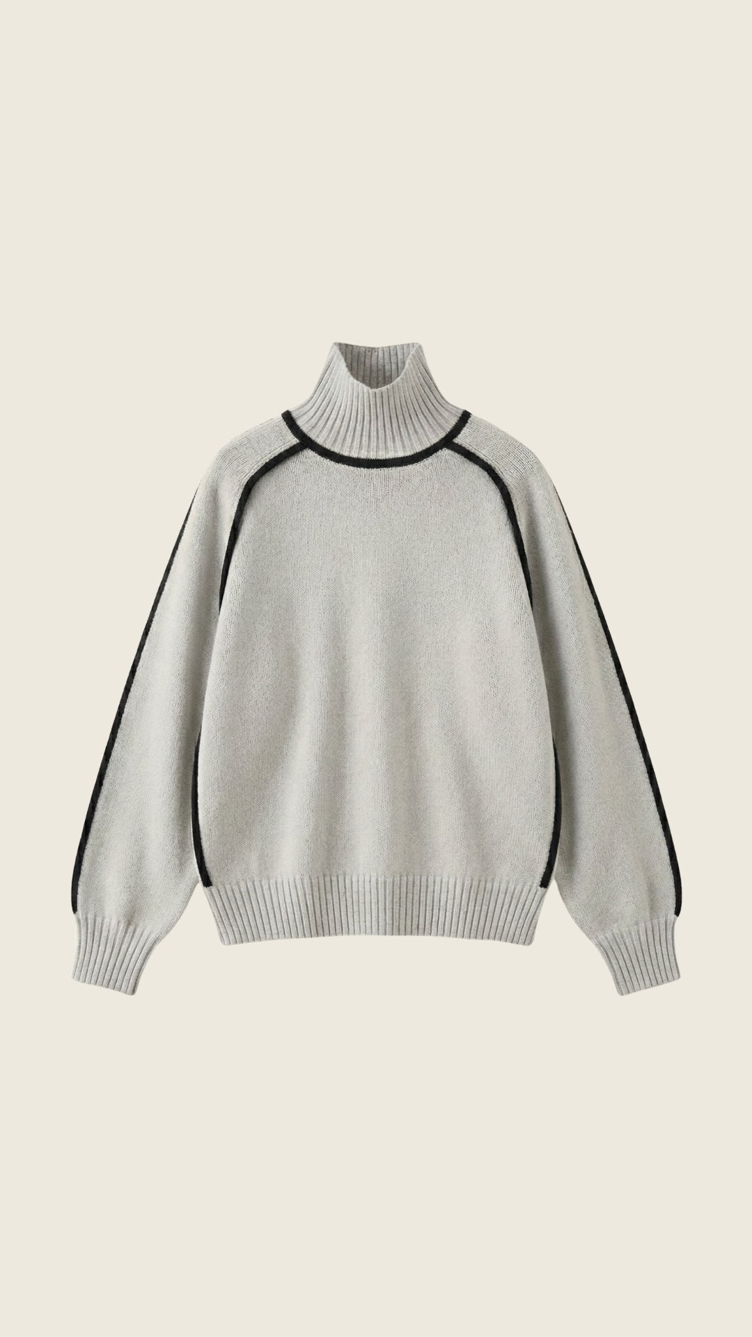 Teodora Lieke™ | Suéter de cuello alto con detalles en contraste
