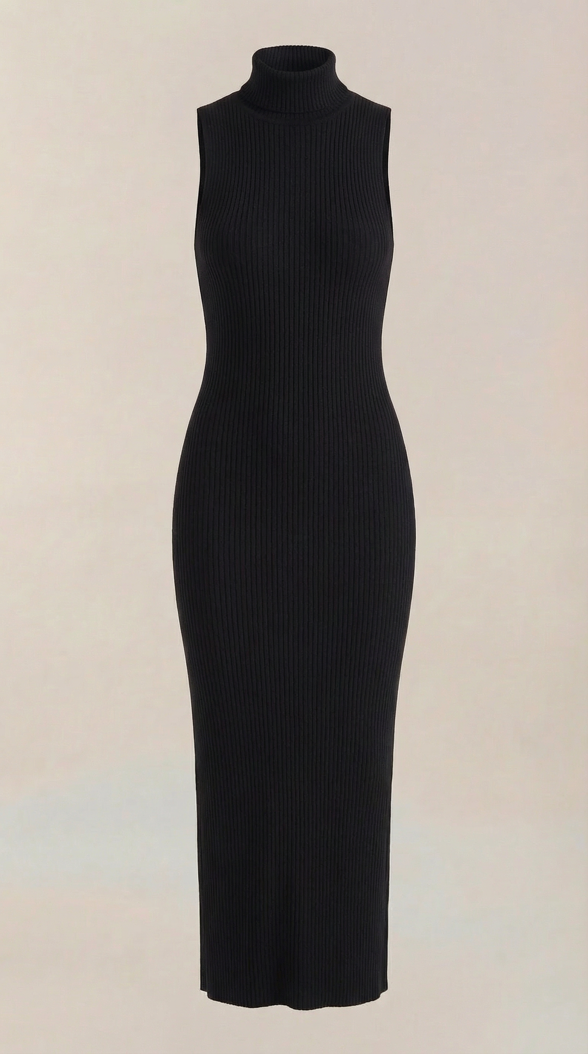 Gabrielle Cosette™ | Vestido midi ajustado de cuello alto