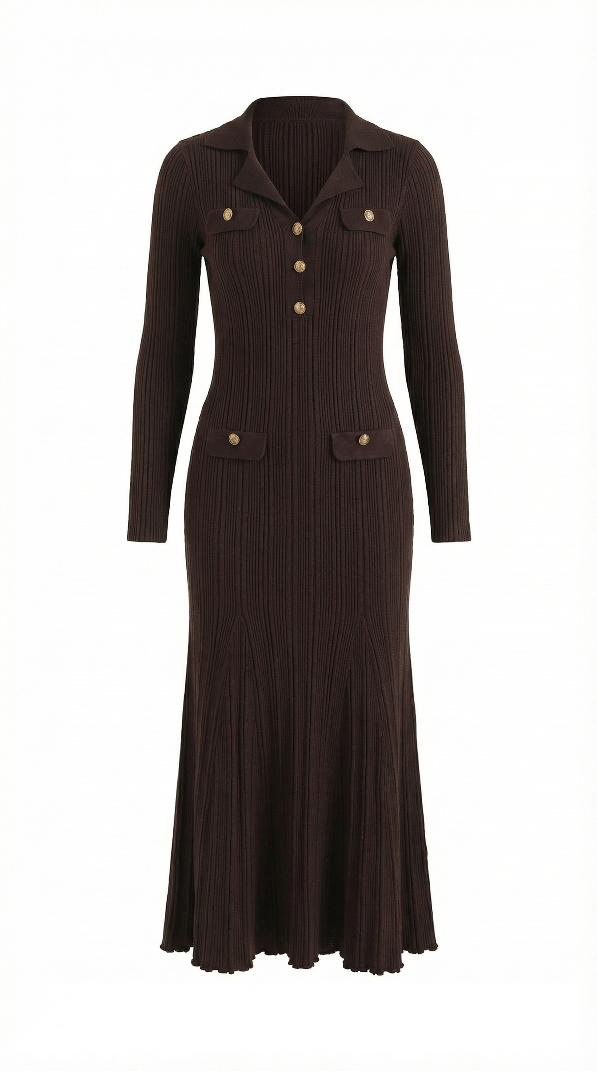 Rosa Leocadia™ | Vestido largo de punto Verónica