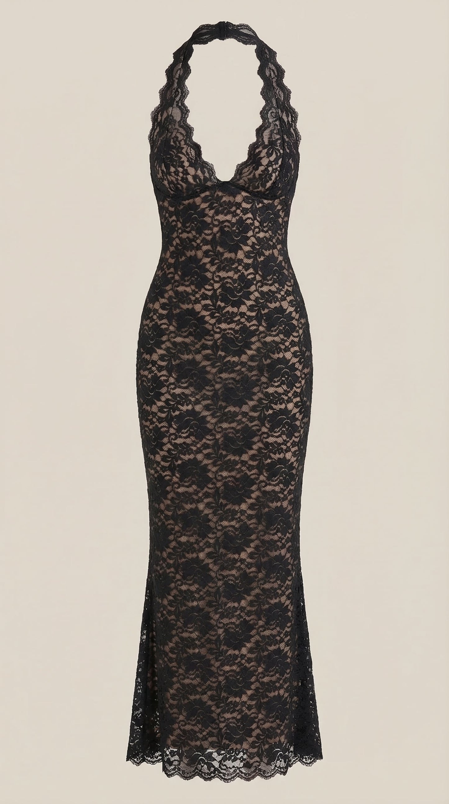 Wiktoria Eva™ | Vestido largo de encaje con escote halter