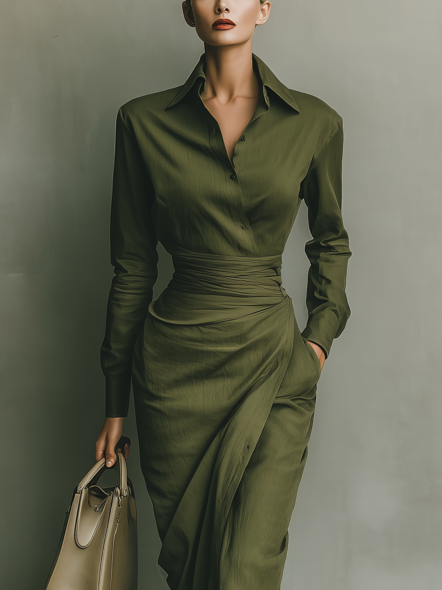 Ashanti™ | Vestido de Satén con Cintura Ajustable