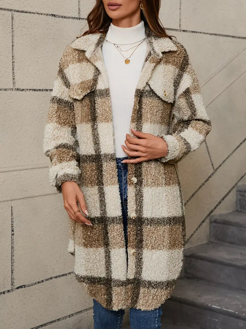 Auréllia™ | Chaqueta teddy cuadros