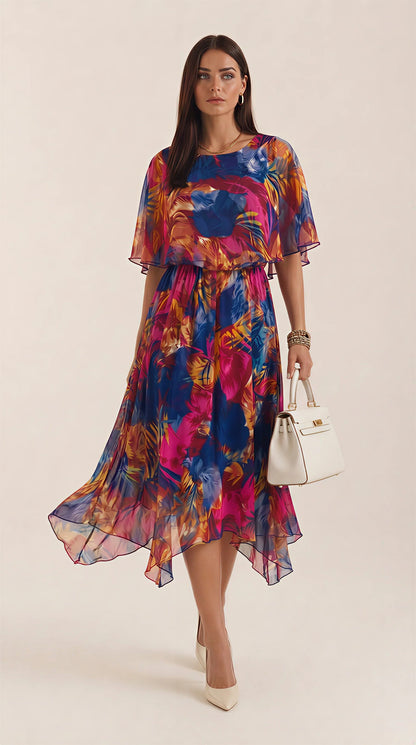 María Olivia™ | Precioso Vestido con Estampado Trópical