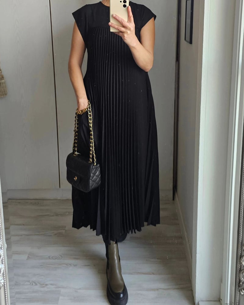 Aroha™ | Vestido Sin Mangas con Pliegues