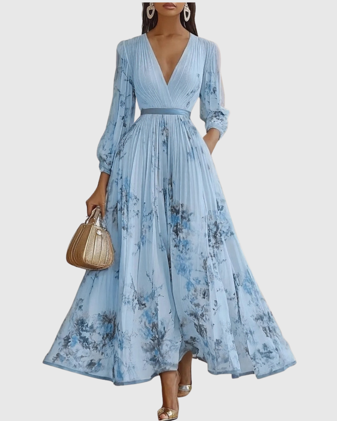 Cala™ | Elegante Vestido Maxi con Pliegues