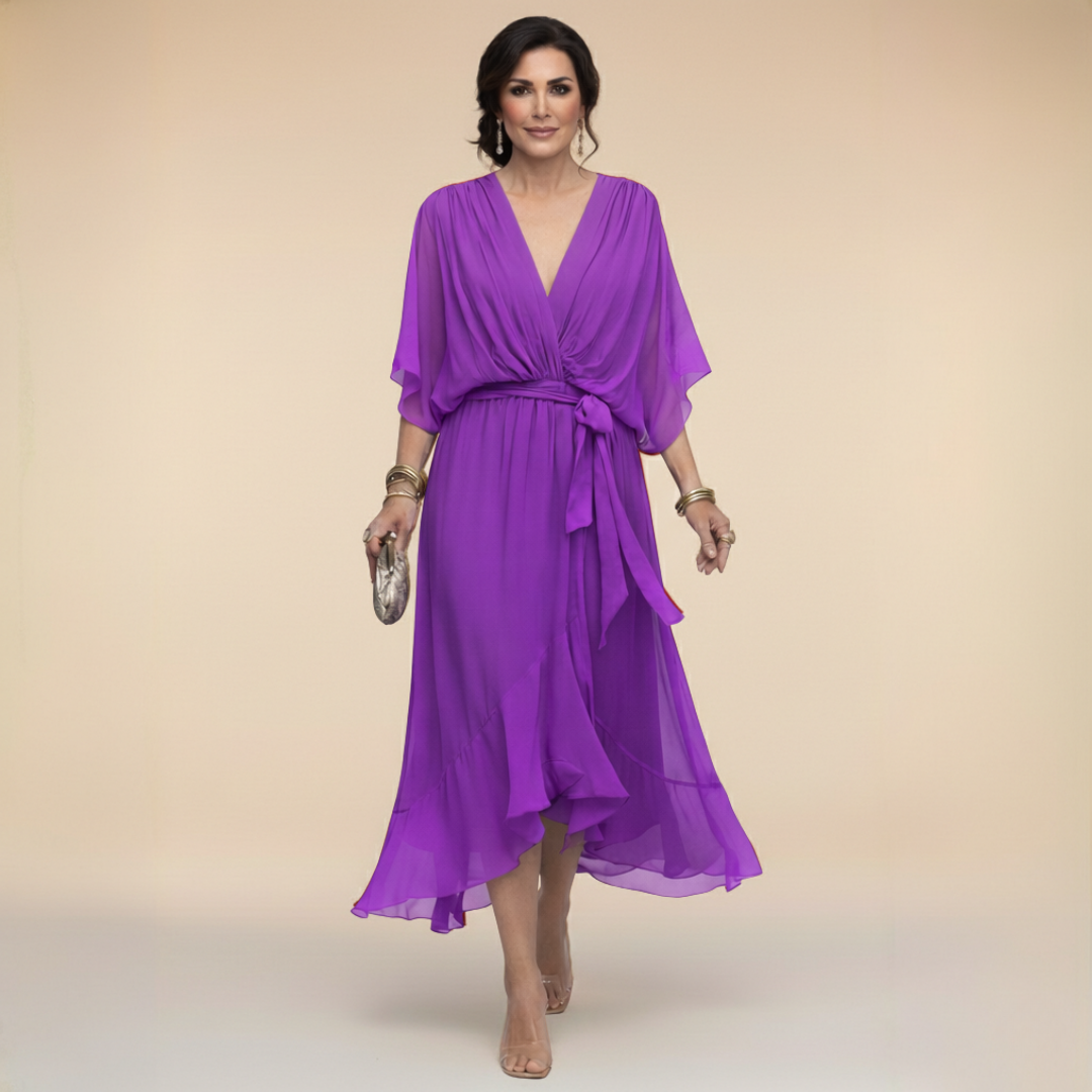 Bonanza™ | Vestido de Chiffon con Escote en V