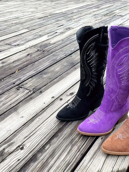 Avelyne™ | Botas antelina Midnight