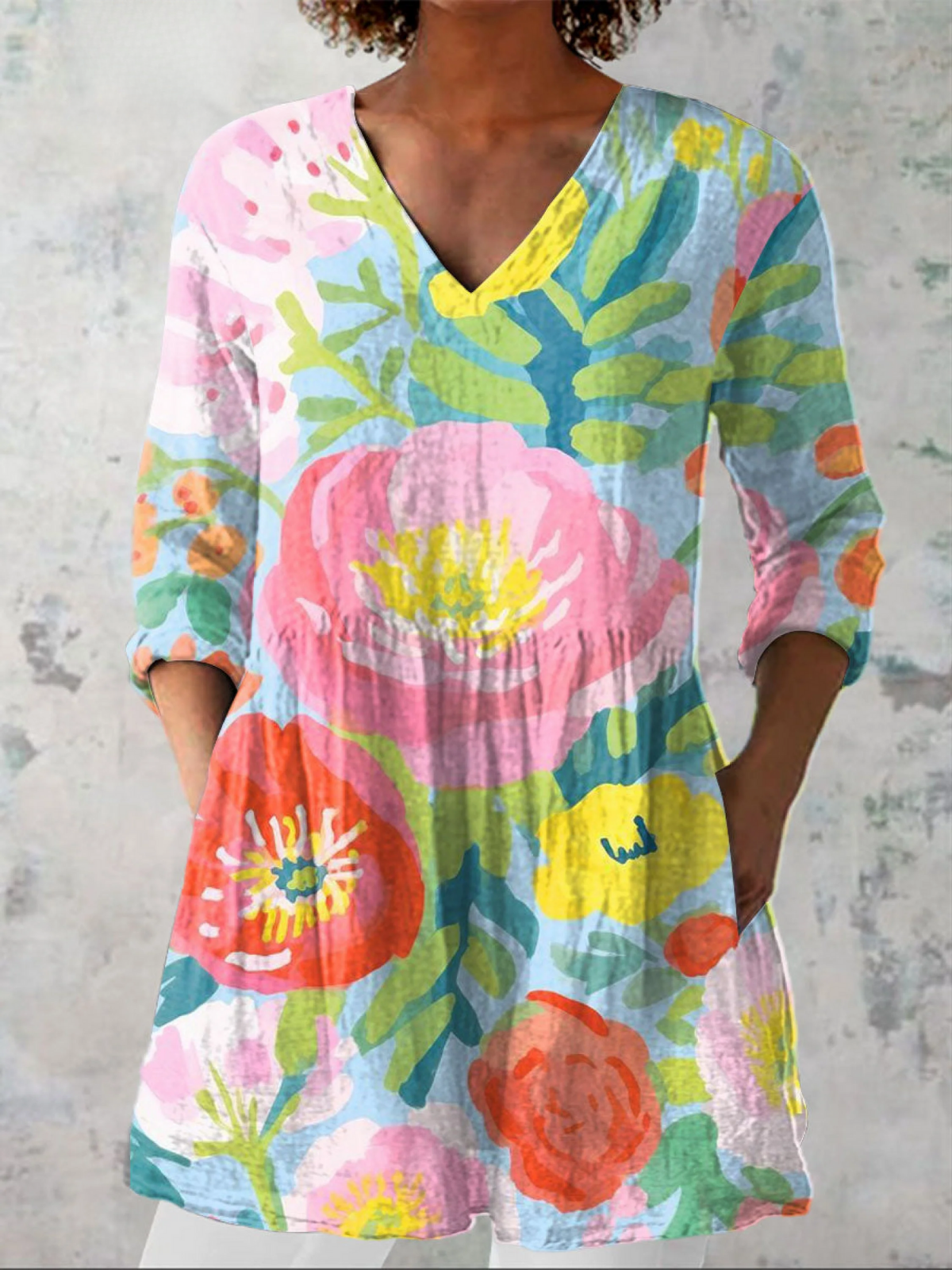 Leocadia™ | Blusa Oversize con Estampado Vibrante