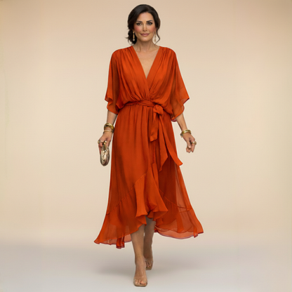 Bonanza™ | Vestido de Chiffon con Escote en V