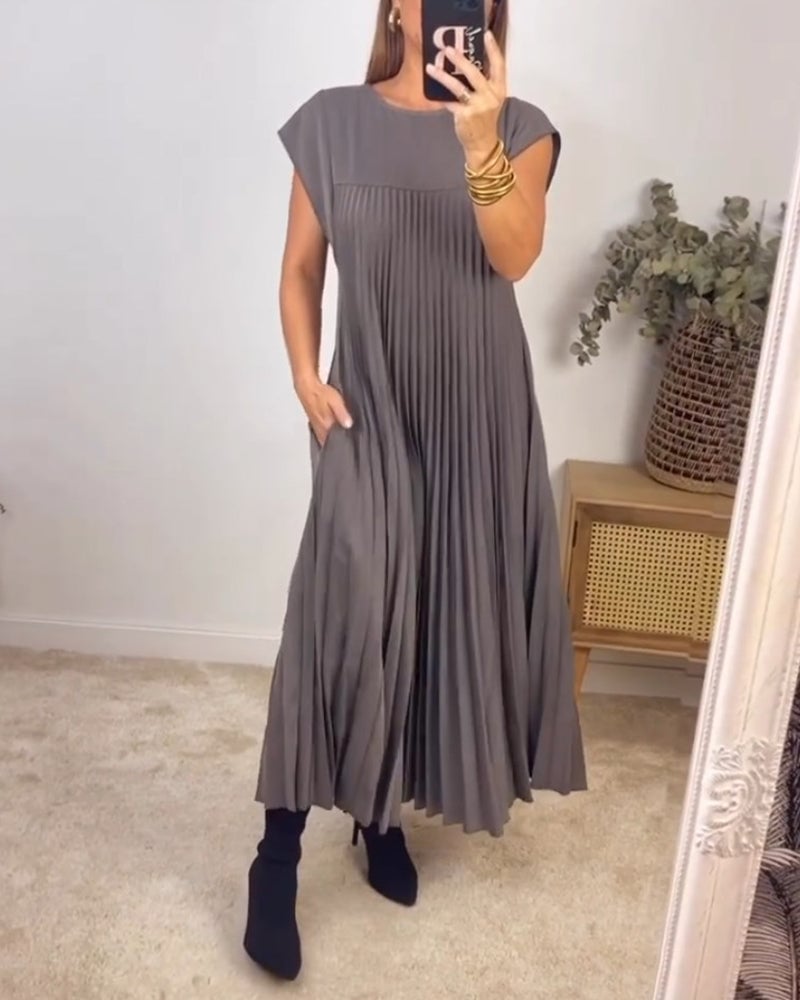 Aroha™ | Vestido Sin Mangas con Pliegues