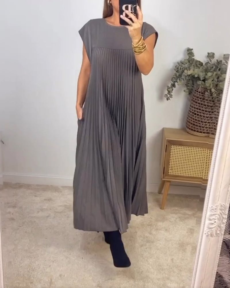 Aroha™ | Vestido Sin Mangas con Pliegues