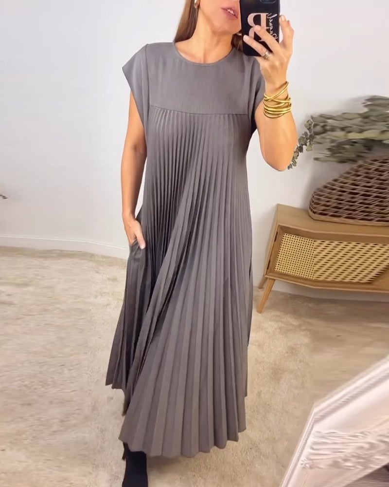 Aroha™ | Vestido Sin Mangas con Pliegues