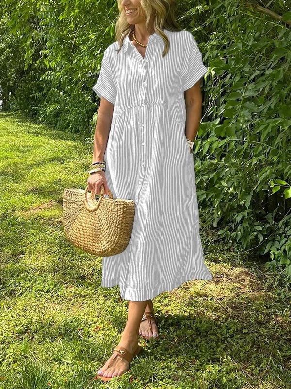 Griselda™ | Camisa Vestido Rayada