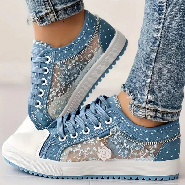 María Naia™ | Zapatillas Elegantes para Mujer con Detalles Florales