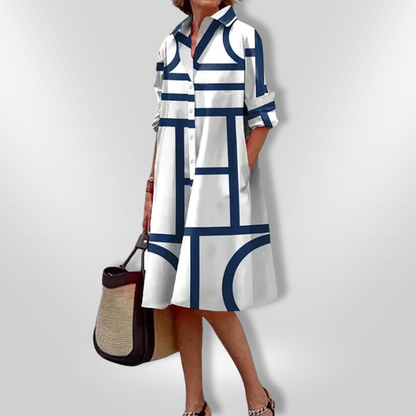 Susana™ | Geometric Midi Dress