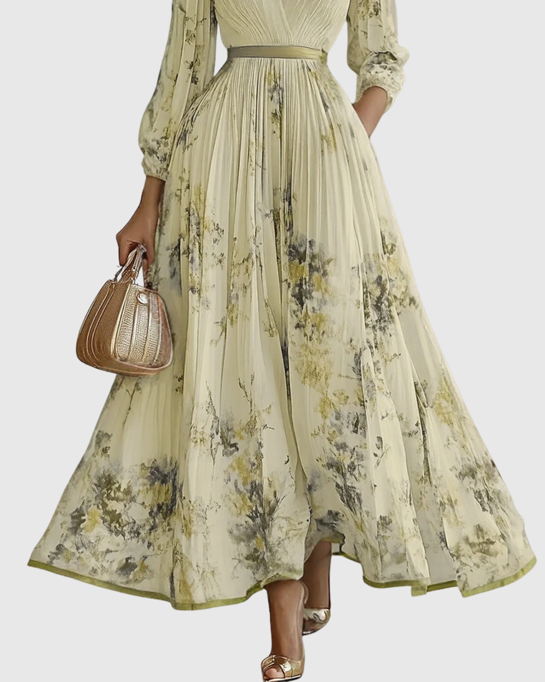 Cala™ | Elegante Vestido Maxi con Pliegues