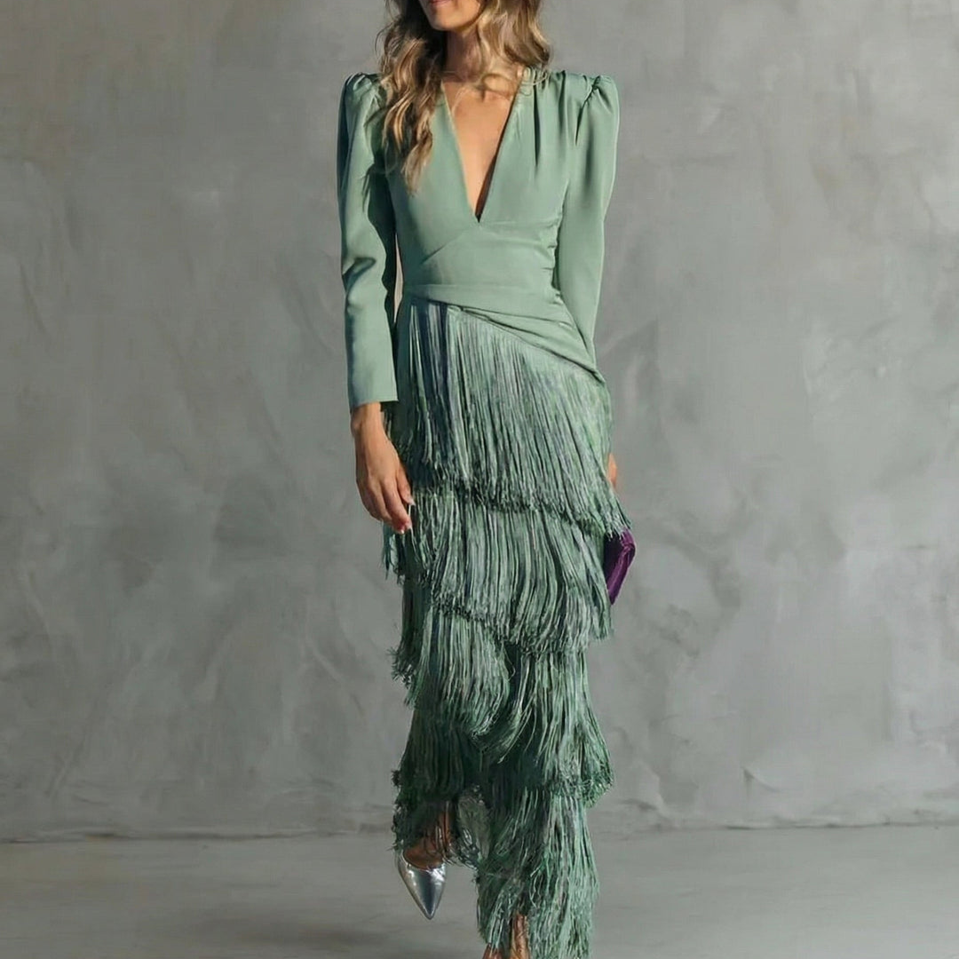 Martina™ | Vestido Élégante con Flecos Élise de La Scintilla