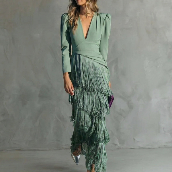 Martina™ | Vestido Élégante con Flecos Élise
