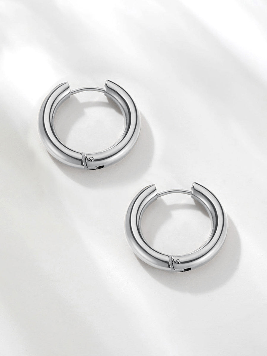 María Fe™ | Medianos Aros Brillantes de 24 mm