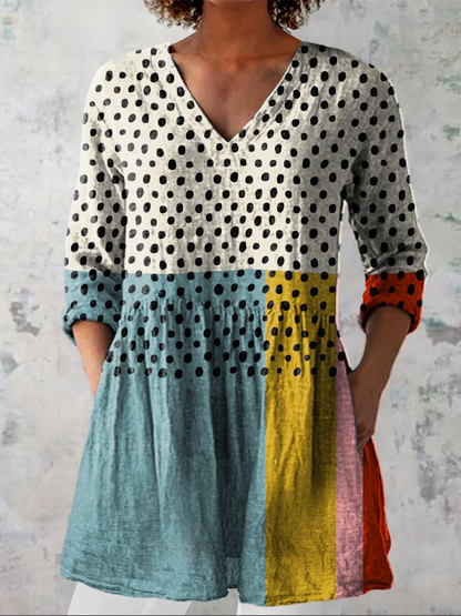 Yolanda™ | Blusa Larga con Diseño Vibrante