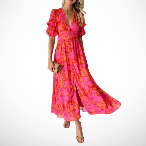 Zoraida™ | Vestido Maxi Brillo Solar