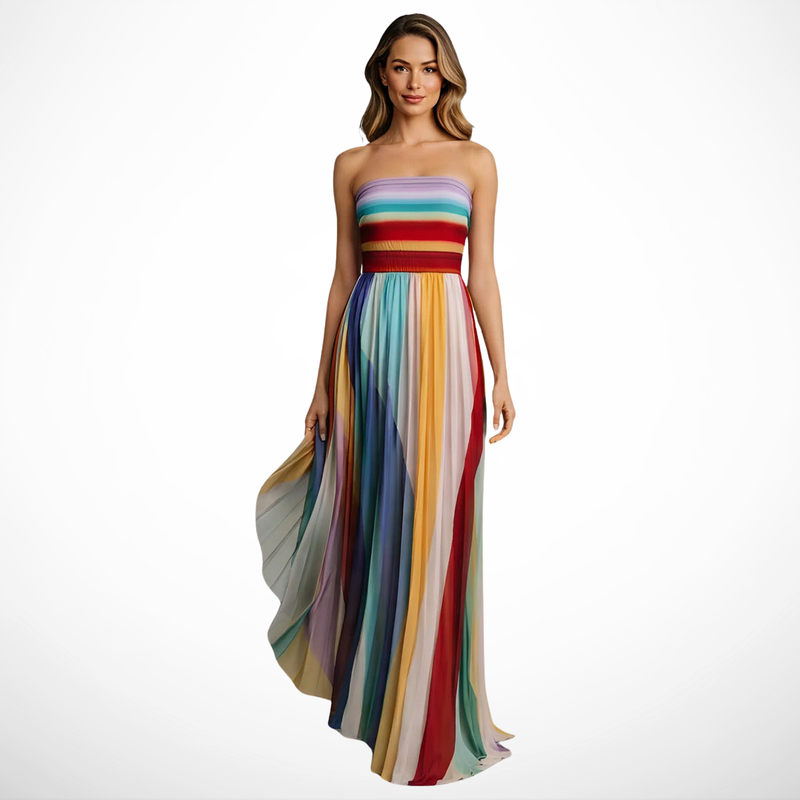 Candor™ | Vestido Maxi Colorido Luz
