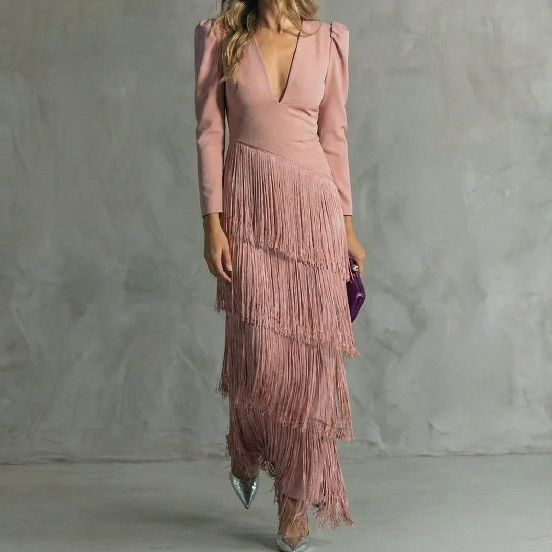 Martina™ | Vestido Élégante con Flecos Élise de La Scintilla