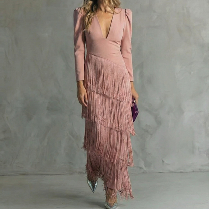 Martina™ | Vestido Élégante con Flecos Élise de La Scintilla