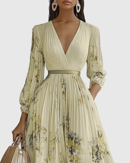Cala™ | Elegante Vestido Maxi con Pliegues