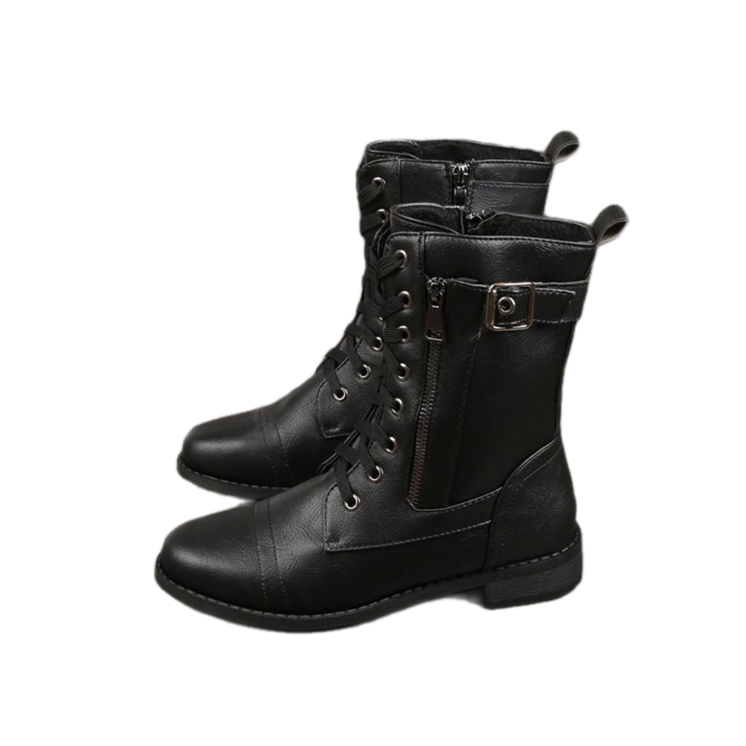 Valeria™ | Botas de Piel Ortopédicas con Cremallera Lateral